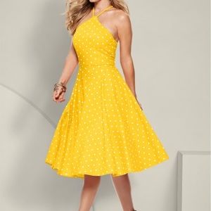 Yellow polka dot dress  never worn